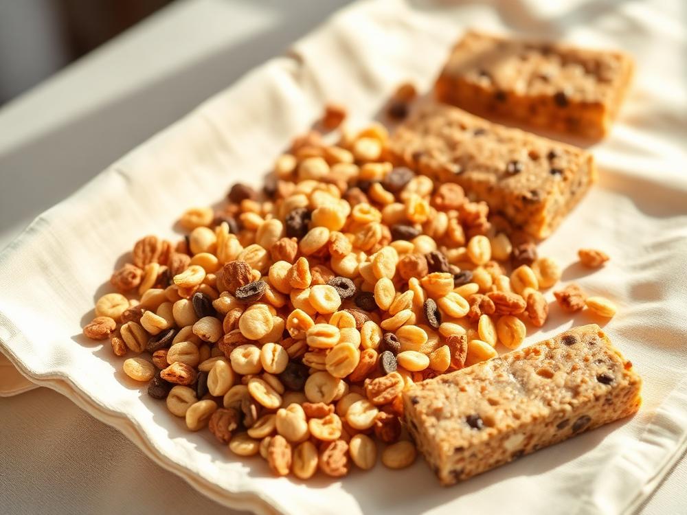 Breakfast cereal clusters and protein nutrition bars